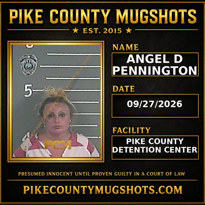 ANGEL D PENNINGTON Pike County Kentucky arrest booking