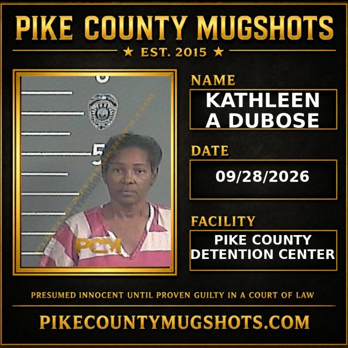 KATHLEEN A DUBOSE Pike County Kentucky arrest booking