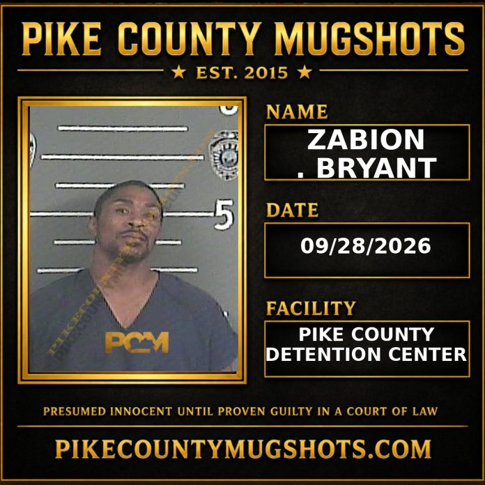 ZABION . BRYANT Pike County Kentucky arrest booking