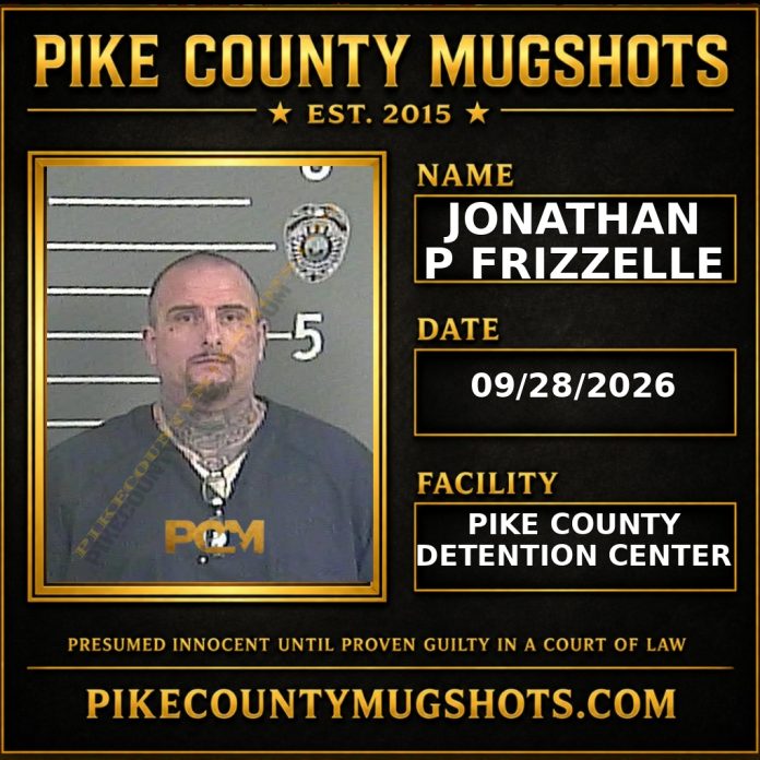 JONATHAN P FRIZZELLE Pike County Kentucky arrest booking