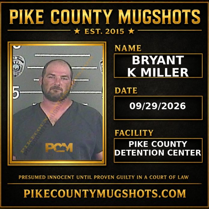 BRYANT K MILLER Pike County Kentucky arrest booking
