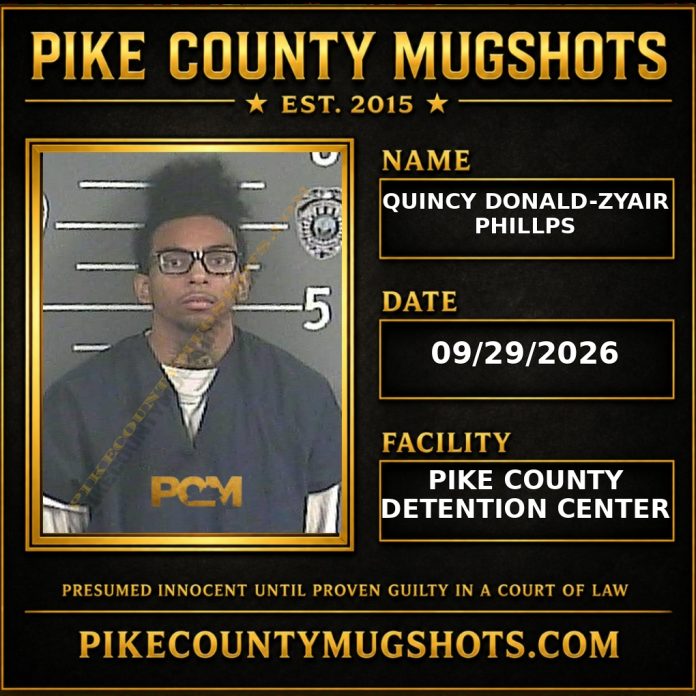 QUINCY DONALD-ZYAIR PHILLPS Pike County Kentucky arrest booking