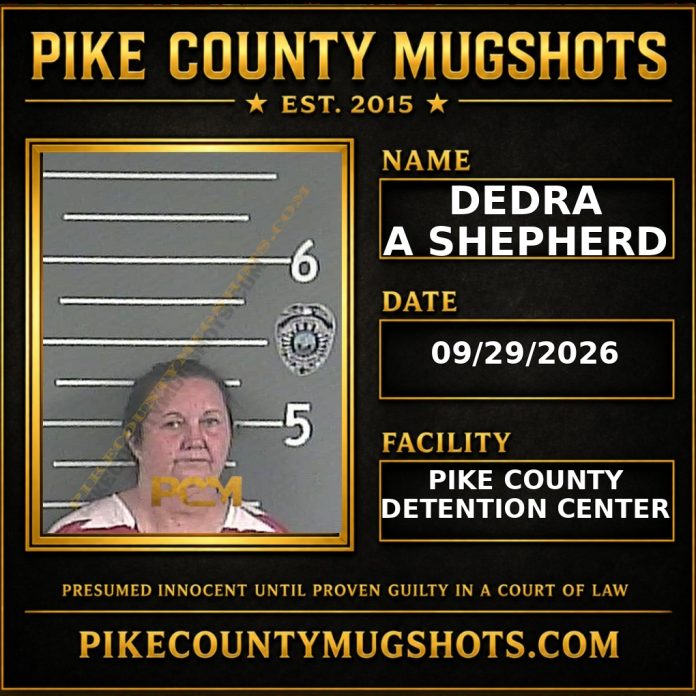 DEDRA A SHEPHERD Pike County Kentucky arrest booking