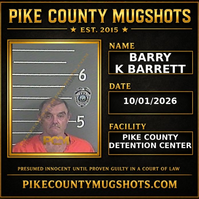BARRY K BARRETT BARRY K BARRETT Pike County Kentucky arrest booking
