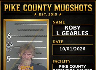 ROBY L GEARLES Pike County Kentucky arrest booking