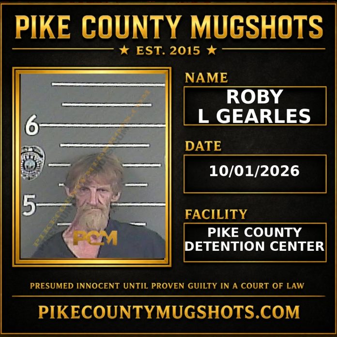 ROBY L GEARLES Pike County Kentucky arrest booking