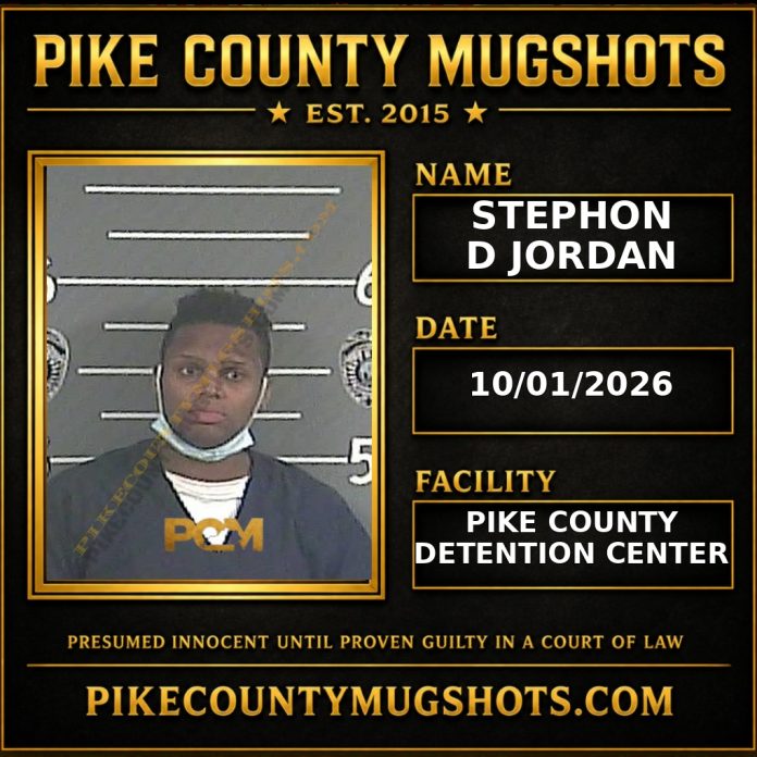 STEPHON D JORDAN Pike County Kentucky arrest booking