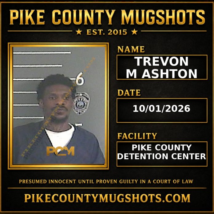 TREVON M ASHTON Pike County Kentucky arrest booking