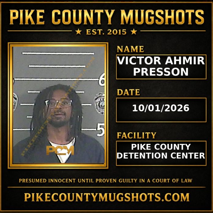 VICTOR AHMIR PRESSON Pike County Kentucky arrest booking