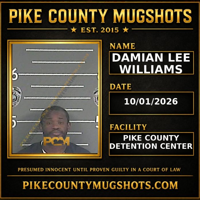 DAMIAN LEE WILLIAMS Pike County Kentucky arrest booking