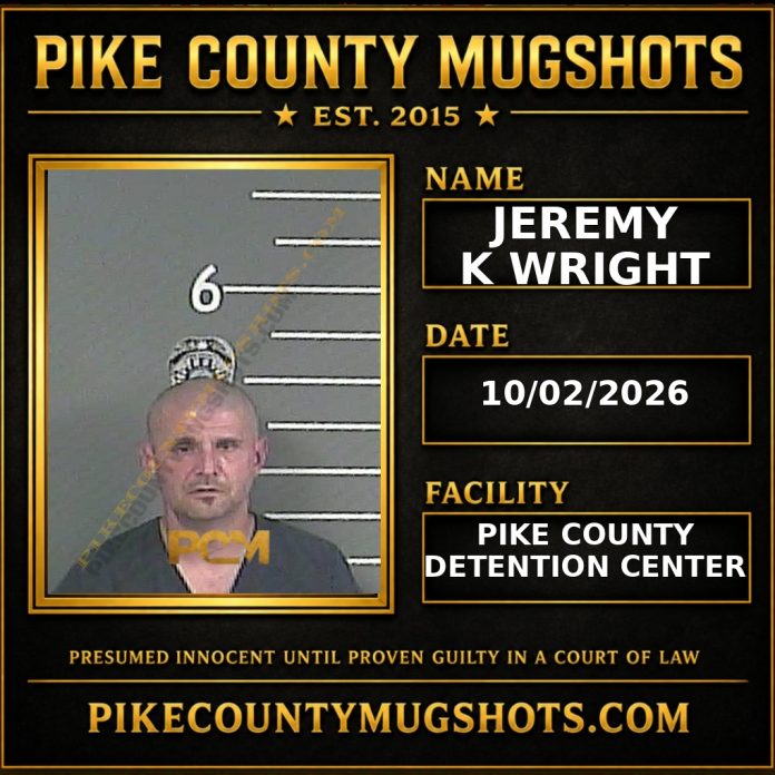 JEREMY K WRIGHT Pike County Kentucky arrest booking