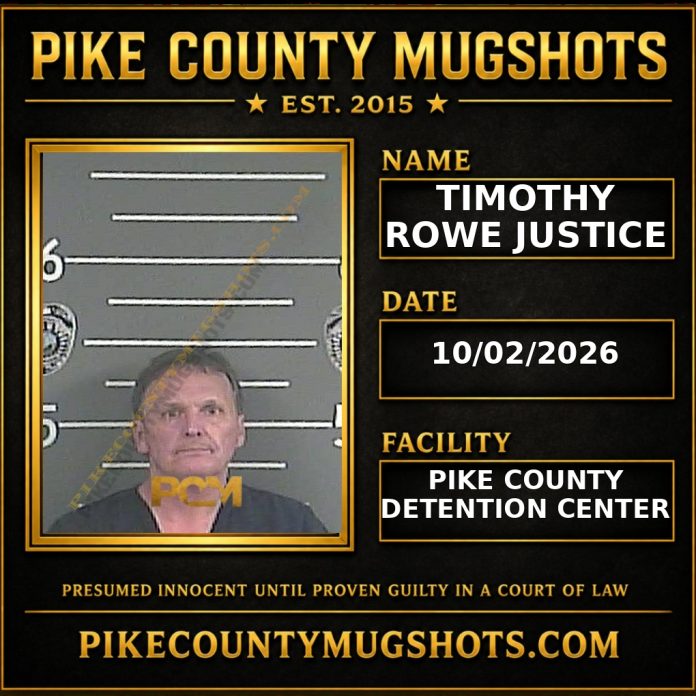 TIMOTHY ROWE JUSTICE Pike County Kentucky arrest booking
