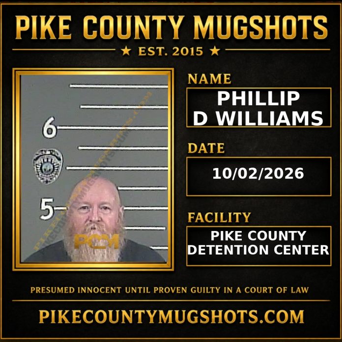 PHILLIP D WILLIAMS Pike County Kentucky arrest booking