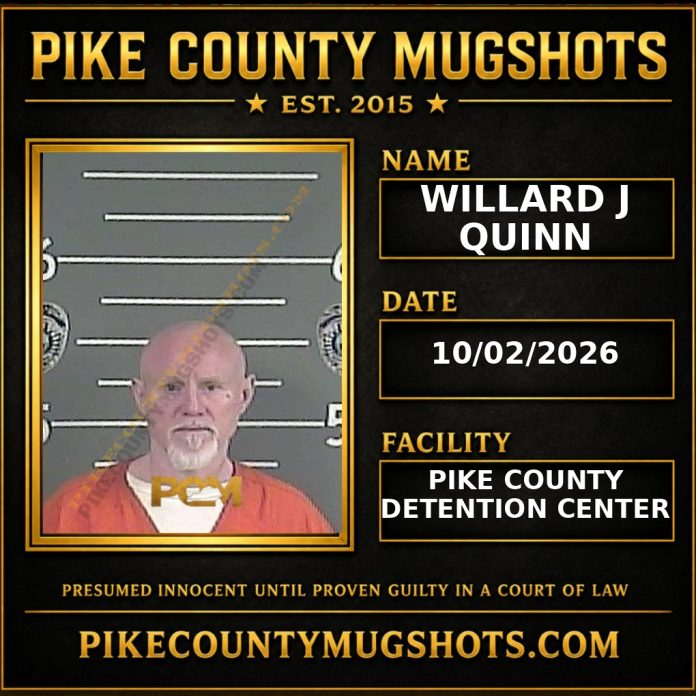 WILLARD J QUINN Pike County Kentucky arrest booking