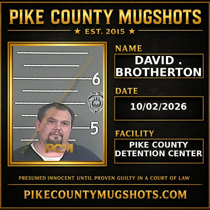 DAVID . BROTHERTON Pike County Kentucky arrest booking