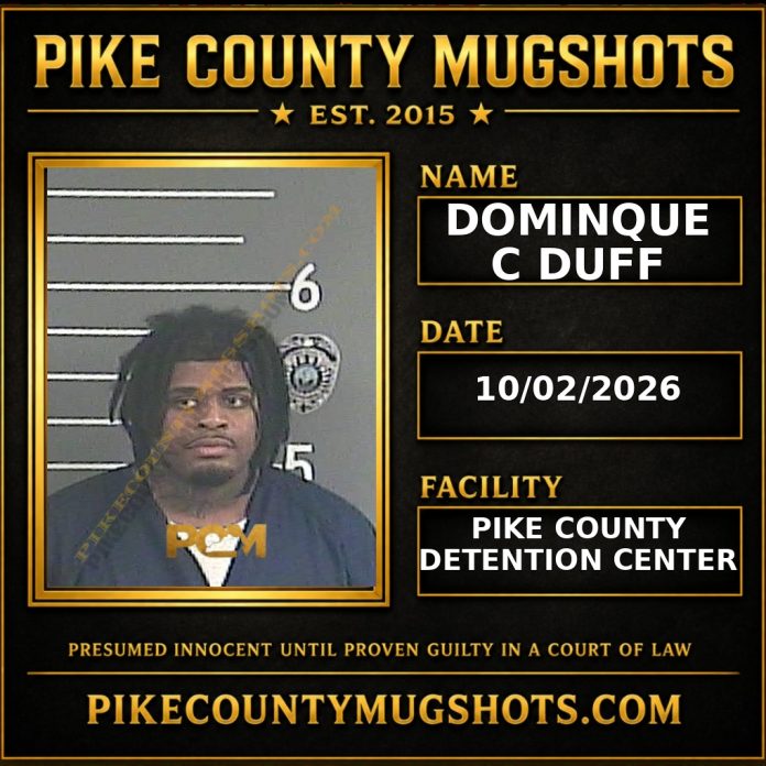 DOMINQUE C DUFF Pike County Kentucky arrest booking