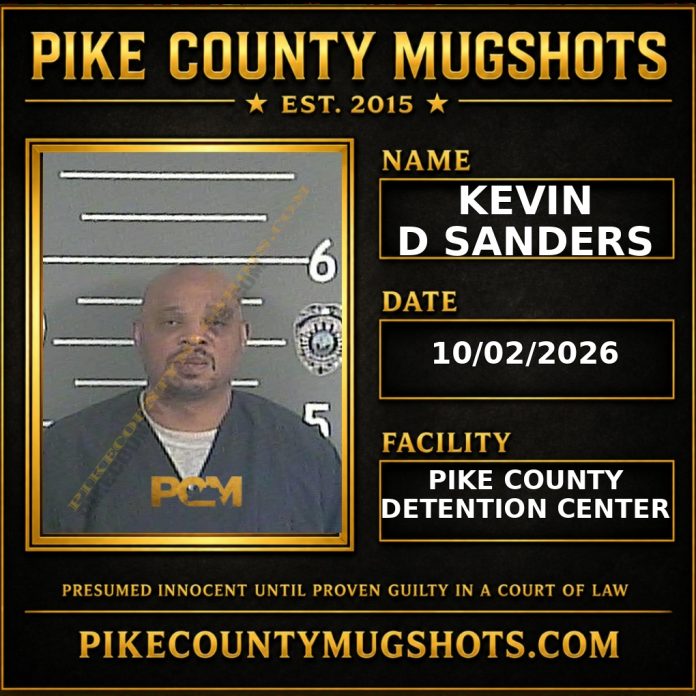 KEVIN D SANDERS Pike County Kentucky arrest booking