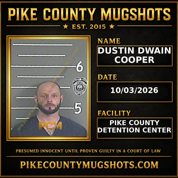 DUSTIN DWAIN COOPER Pike County Kentucky arrest booking