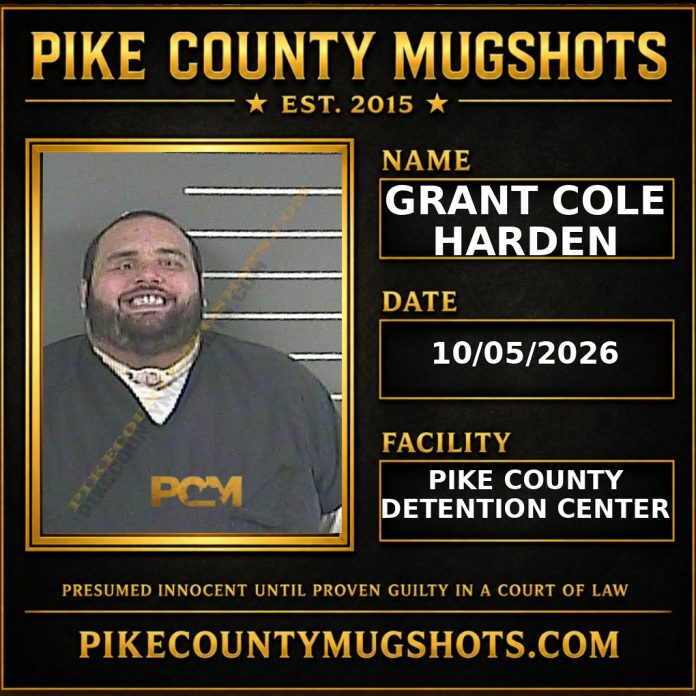 GRANT COLE HARDEN Pike County Kentucky arrest booking