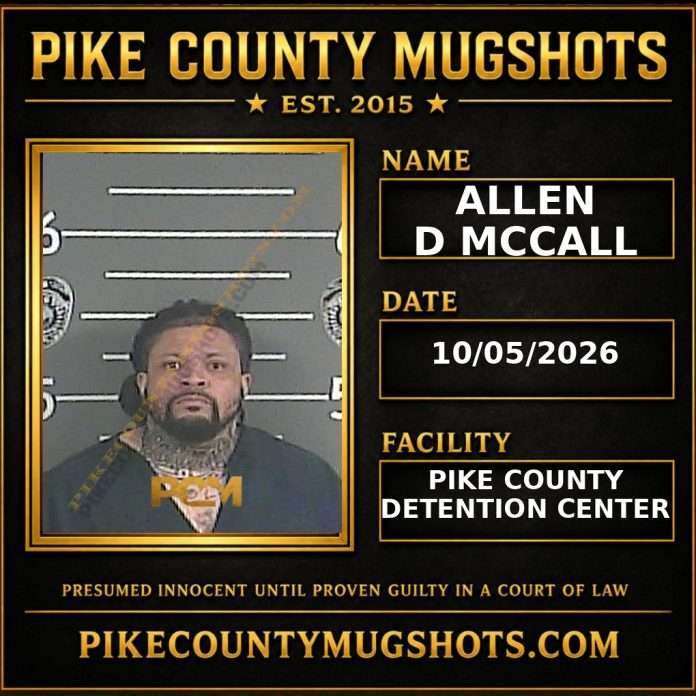 ALLEN D MCCALL Pike County Kentucky arrest booking