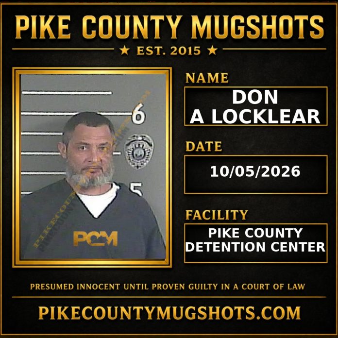 DON A LOCKLEAR Pike County Kentucky arrest booking