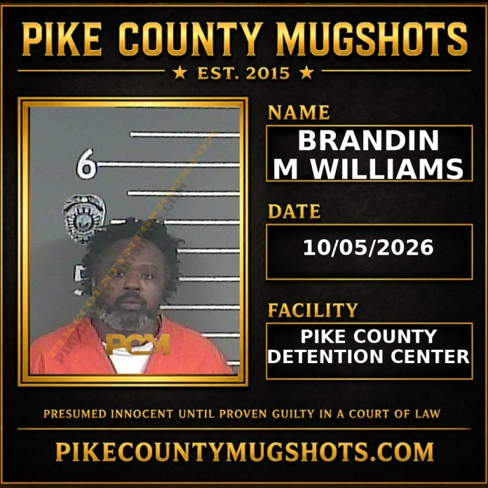 BRANDIN M WILLIAMS Pike County Kentucky arrest booking