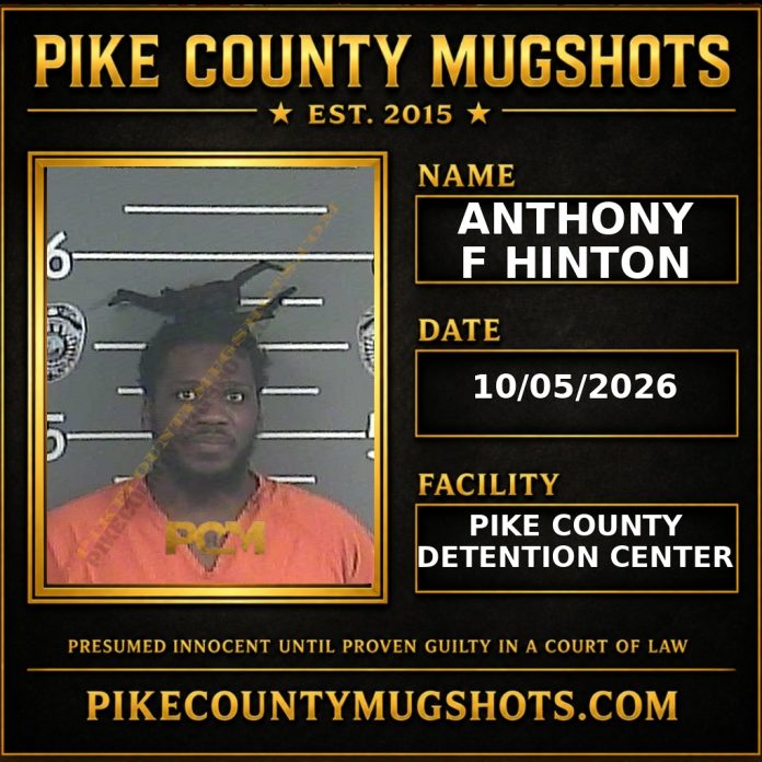 ANTHONY F HINTON Pike County Kentucky arrest booking