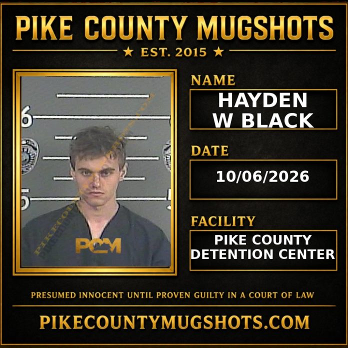HAYDEN W BLACK Pike County Kentucky arrest booking