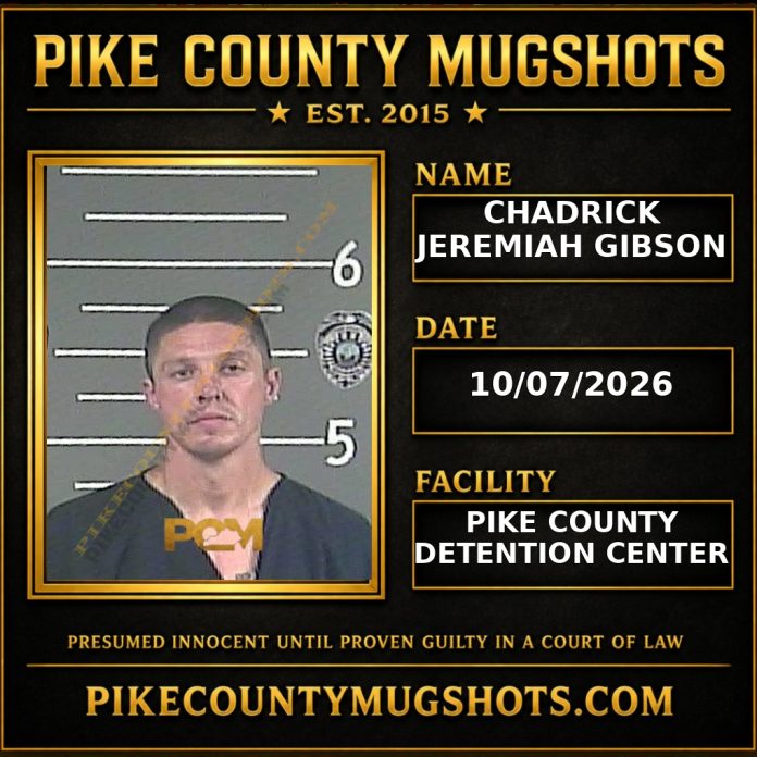 CHADRICK JEREMIAH GIBSON CHADRICK JEREMIAH GIBSON Pike County Kentucky arrest booking