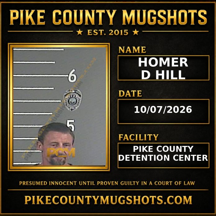 HOMER D HILL Pike County Kentucky arrest booking