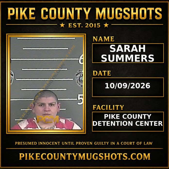 SARAH SUMMERS Pike County Kentucky arrest booking
