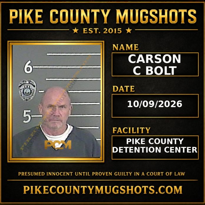 CARSON C BOLT Pike County Kentucky arrest booking