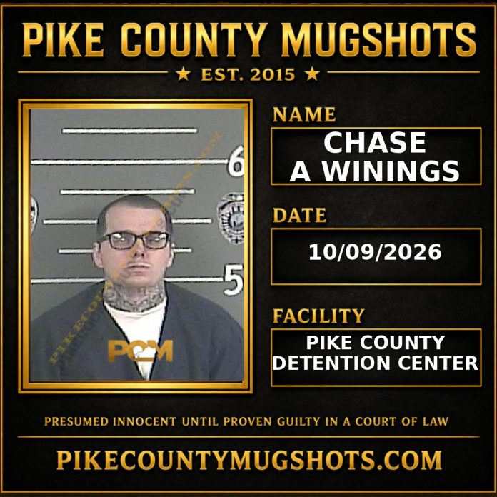 CHASE A WININGS Pike County Kentucky arrest booking