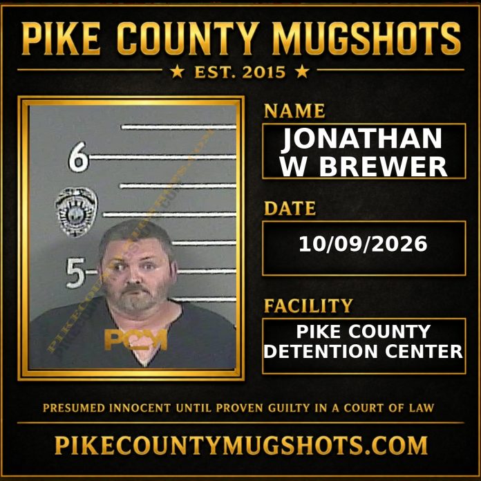 JONATHAN W BREWER Pike County Kentucky arrest booking