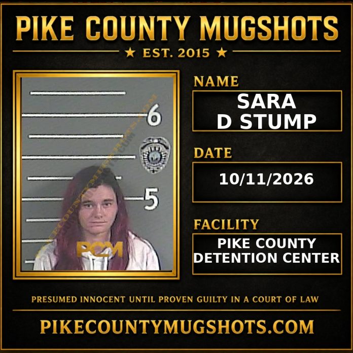 SARA D STUMP Pike County Kentucky arrest booking