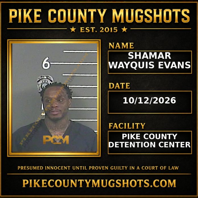 SHAMAR WAYQUIS EVANS Pike County Kentucky arrest booking