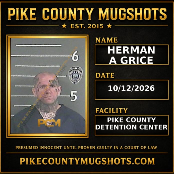 HERMAN A GRICE Pike County Kentucky arrest booking