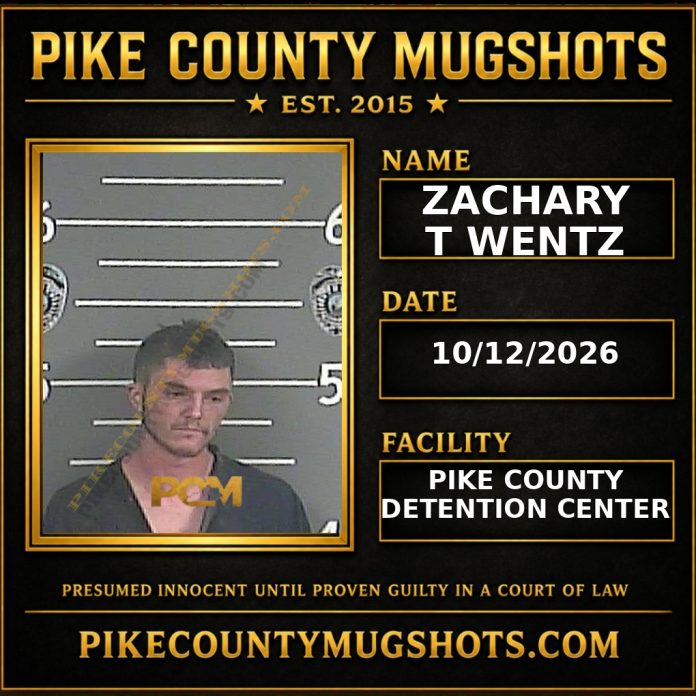 ZACHARY T WENTZ Pike County Kentucky arrest booking
