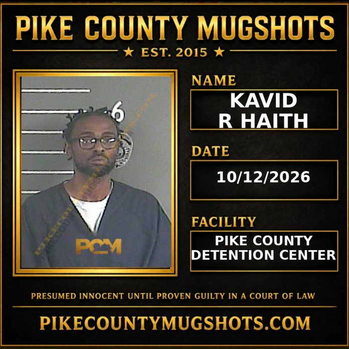 KAVID R HAITH Pike County Kentucky arrest booking