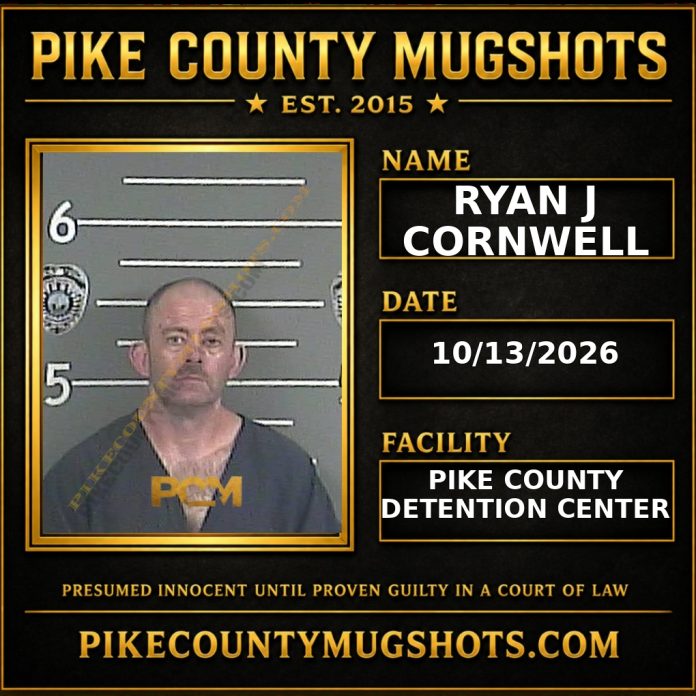 RYAN J CORNWELL RYAN J CORNWELL Pike County Kentucky arrest booking