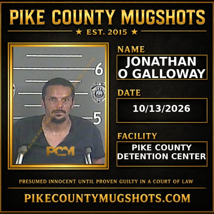 JONATHAN O GALLOWAY Pike County Kentucky arrest booking