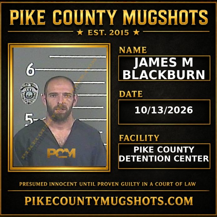 JAMES M BLACKBURN Pike County Kentucky arrest booking