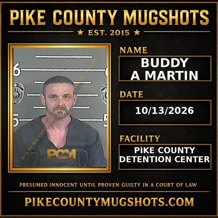 BUDDY A MARTIN Pike County Kentucky arrest booking