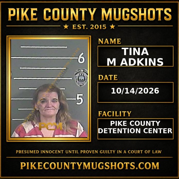 TINA M ADKINS Pike County Kentucky arrest booking