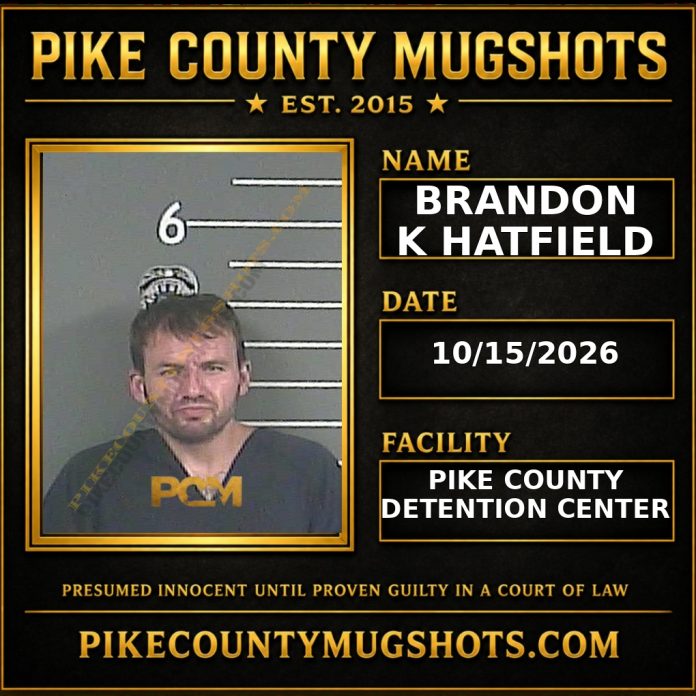 BRANDON K HATFIELD Pike County Kentucky arrest booking
