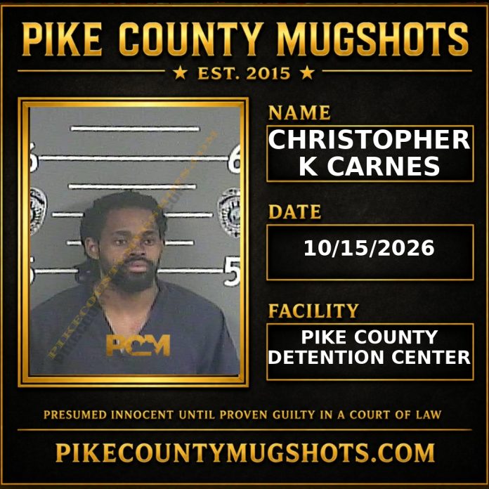 CHRISTOPHER K CARNES Pike County Kentucky arrest booking