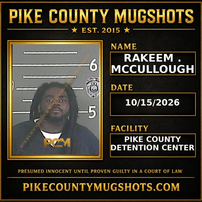 RAKEEM . MCCULLOUGH Pike County Kentucky arrest booking