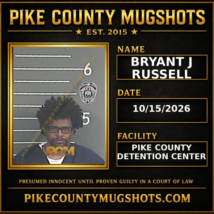 BRYANT J RUSSELL Pike County Kentucky arrest booking