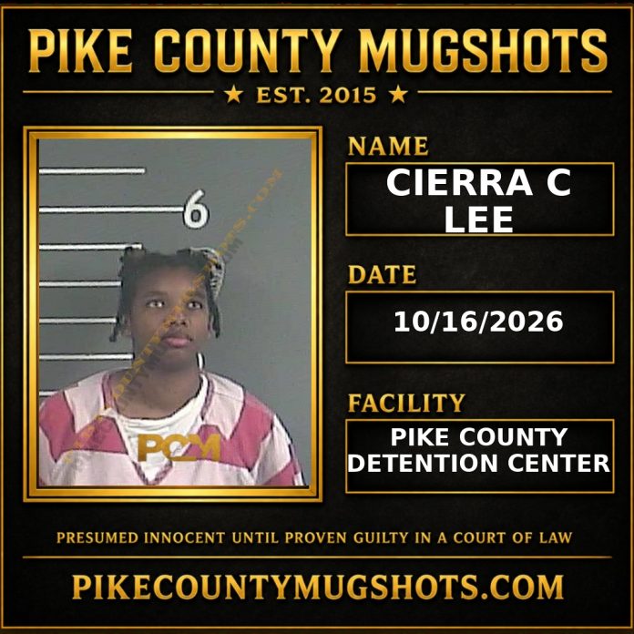 CIERRA C LEE Pike County Kentucky arrest booking