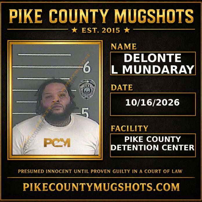 DELONTE L MUNDARAY Pike County Kentucky arrest booking